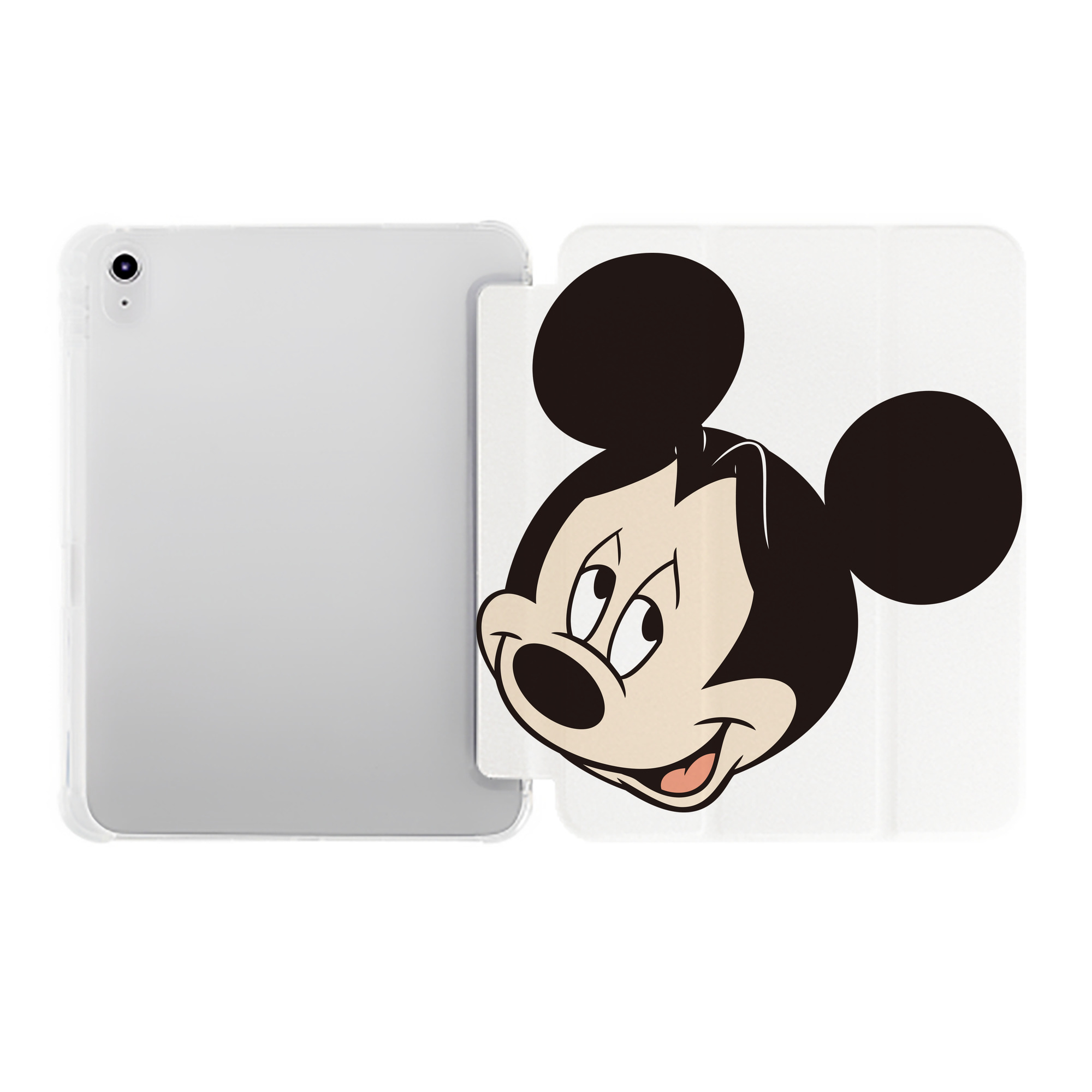 （画像用） ミッキーマウス Mickey Mouse IPad ケース ペン収納付き 三つ折りスタンド PUレザー×シリコン 対応機種9.5/10.5/10.9インチ
